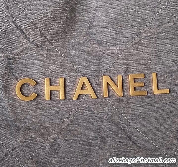 Reasonable Price CHANEL 22 HANDBAG Tweed AS3260 Gray