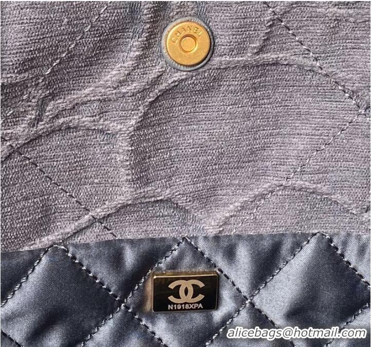 Reasonable Price CHANEL 22 HANDBAG Tweed AS3260 Gray