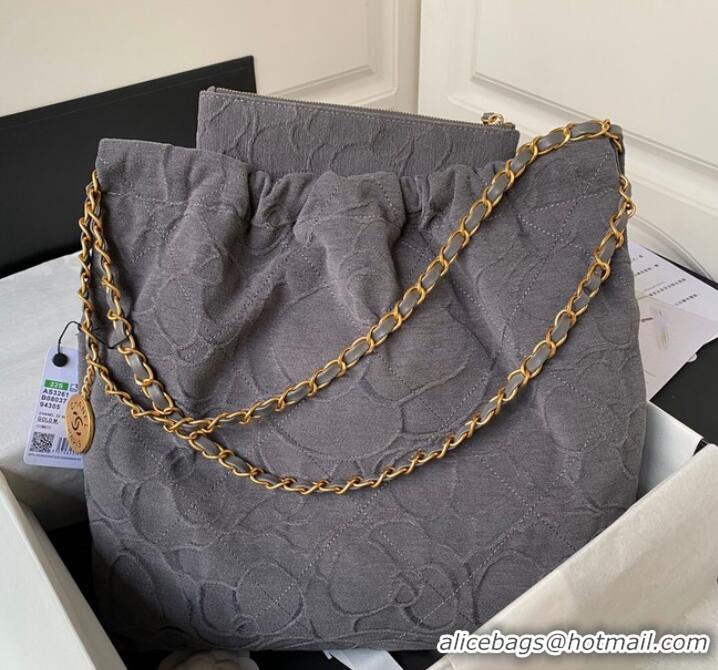 Most Popular CHANEL 22 HANDBAG Tweed AS3261 Gray