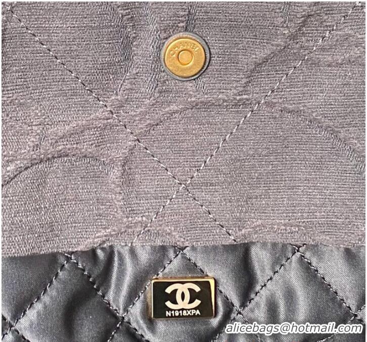 Most Popular CHANEL 22 HANDBAG Tweed AS3261 Gray