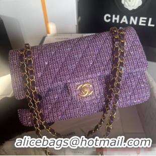 Well Crafted Chanel CLASSIC HANDBAG A01112 Purple