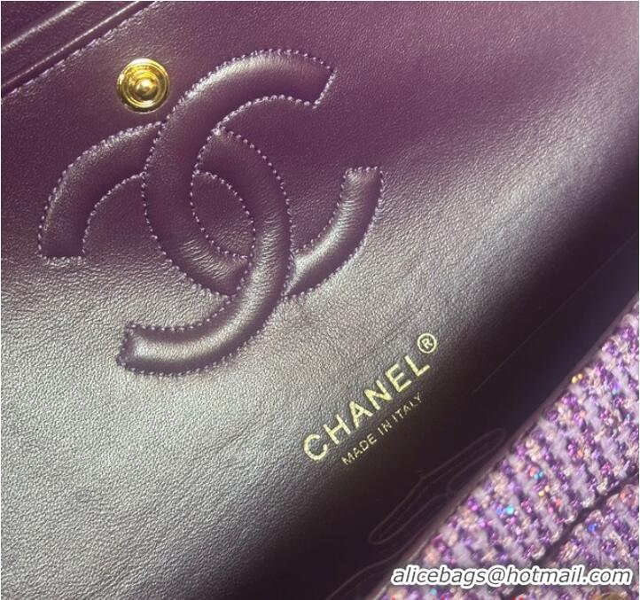 Well Crafted Chanel CLASSIC HANDBAG A01112 Purple