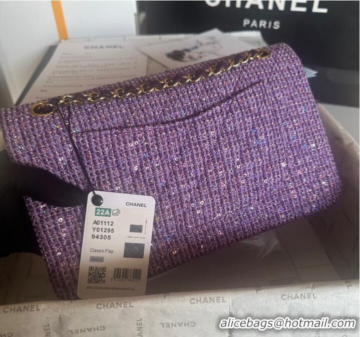 Well Crafted Chanel CLASSIC HANDBAG A01112 Purple