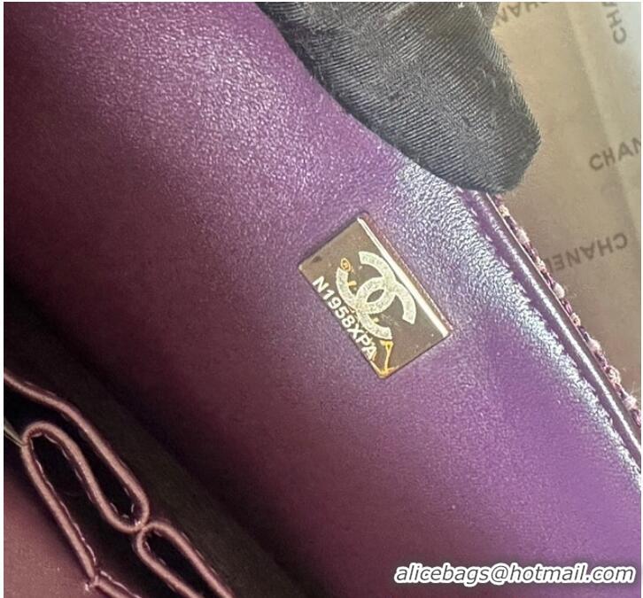 Well Crafted Chanel CLASSIC HANDBAG A01112 Purple