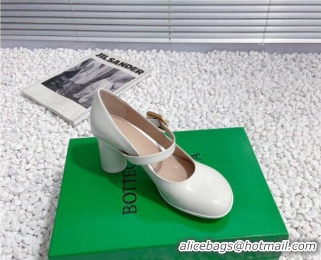 Perfect Bottega Veneta Atomic Pumps 7.5cm in Shiny Calf Leather White 218018