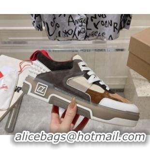 Best Price Christian Louboutin Astroloubi Sneakers in Suede Grey/Brown 105084