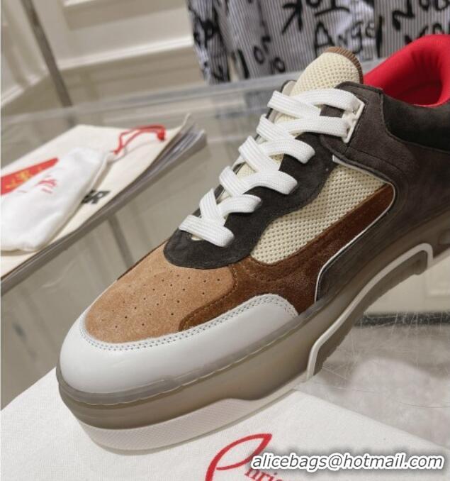 Best Price Christian Louboutin Astroloubi Sneakers in Suede Grey/Brown 105084