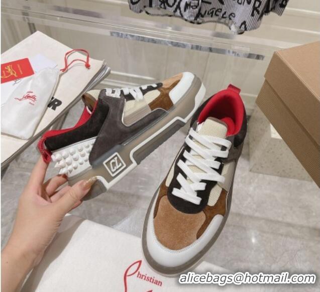 Best Price Christian Louboutin Astroloubi Sneakers in Suede Grey/Brown 105084