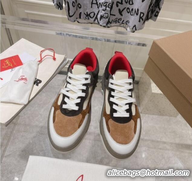 Best Price Christian Louboutin Astroloubi Sneakers in Suede Grey/Brown 105084