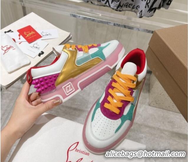 Low Cost Christian Louboutin Astroloubi Sneakers in Leather and Suede White/Multi 105088