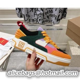 Most Popular Christian Louboutin Astroloubi Sneakers in Suede Orange/Multi 0105092