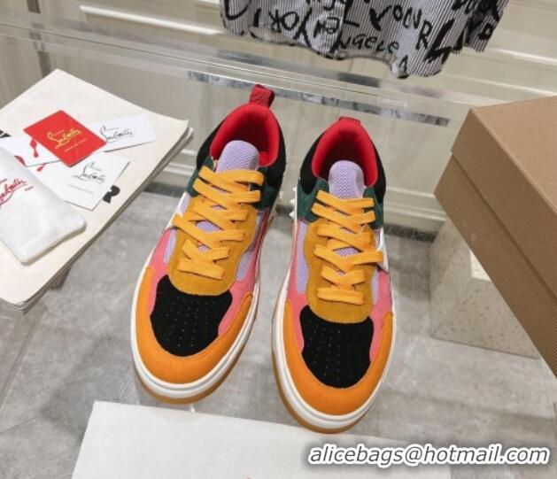 Most Popular Christian Louboutin Astroloubi Sneakers in Suede Orange/Multi 0105092