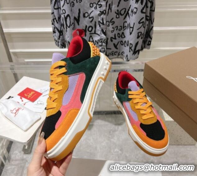 Most Popular Christian Louboutin Astroloubi Sneakers in Suede Orange/Multi 0105092