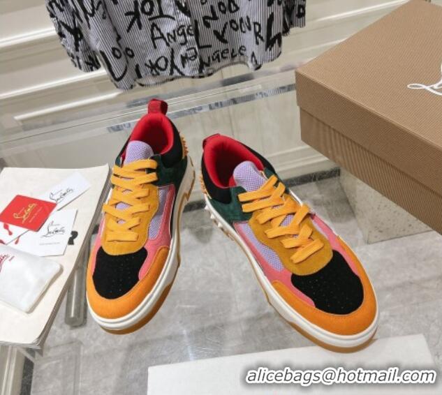 Most Popular Christian Louboutin Astroloubi Sneakers in Suede Orange/Multi 0105092