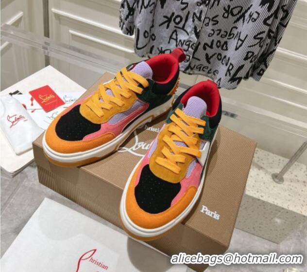 Most Popular Christian Louboutin Astroloubi Sneakers in Suede Orange/Multi 0105092