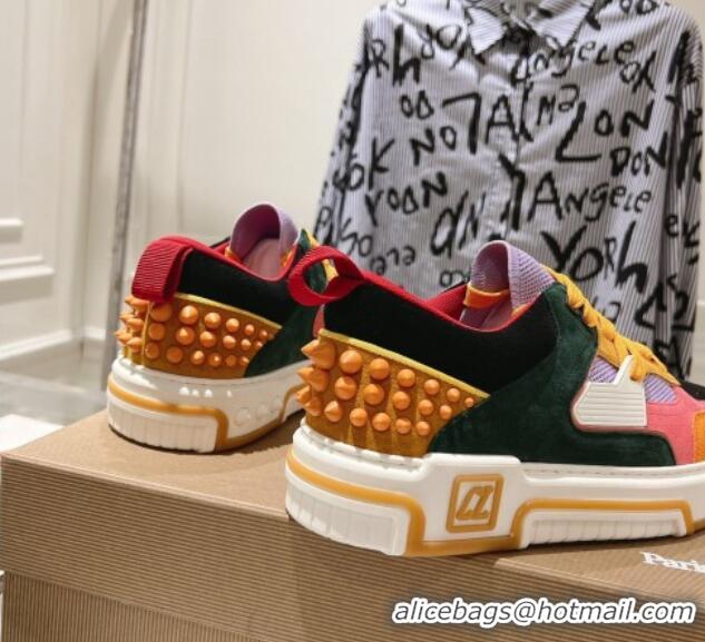 Most Popular Christian Louboutin Astroloubi Sneakers in Suede Orange/Multi 0105092