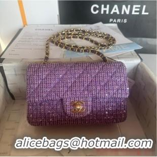 Best Price Chanel CLASSIC HANDBAG A01116 Purple