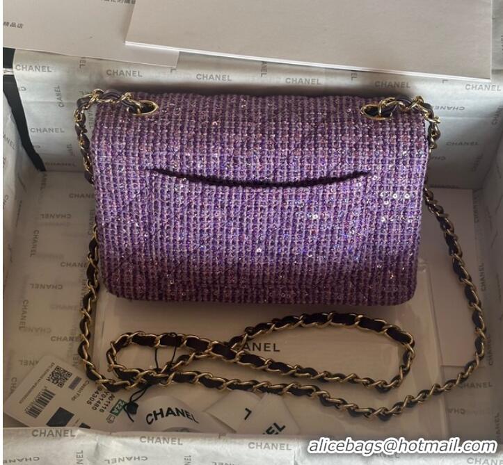 Best Price Chanel CLASSIC HANDBAG A01116 Purple