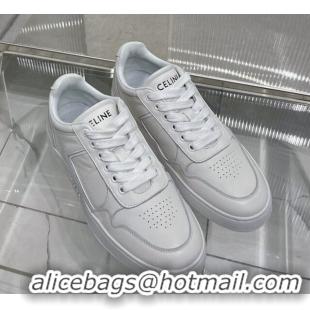 Good Product Celine CT-10 Trainer Low Lace-up Sneakers in Calfskin Optic White 0103109