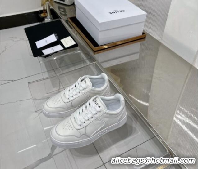 Good Product Celine CT-10 Trainer Low Lace-up Sneakers in Calfskin Optic White 0103109