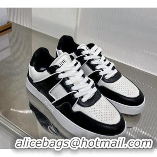 Good Quality Celine CT-04 Trainer Low Lace-up Sneakers in Calfskin White/Black 0103111