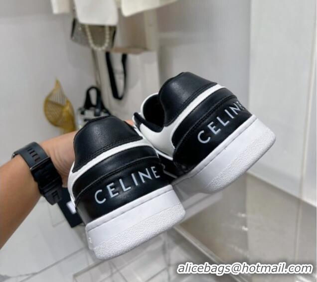 Good Quality Celine CT-04 Trainer Low Lace-up Sneakers in Calfskin White/Black 0103111