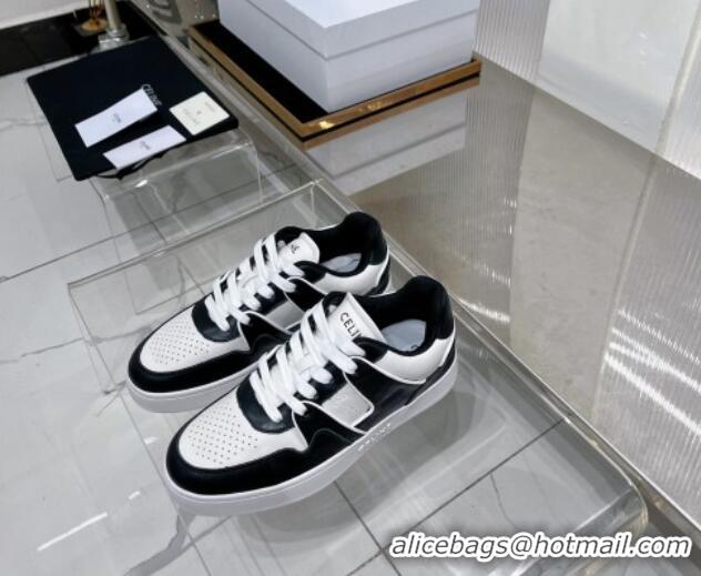 Good Quality Celine CT-04 Trainer Low Lace-up Sneakers in Calfskin White/Black 0103111