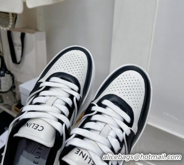 Purchase Celine CT-04 Trainer Platform Lace-up Sneakers 5.5cm in Calfskin White/Black 0103114