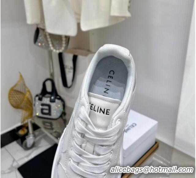 Best Price Celine CT-10 Trainer Platform Lace-up Sneakers 5.5cm in Calfskin Optic White 0103116