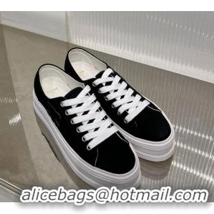 Low Price Celine Jane Low Platform Sneakers 5cm in Canvas with Triomphe Patch Black 0103137