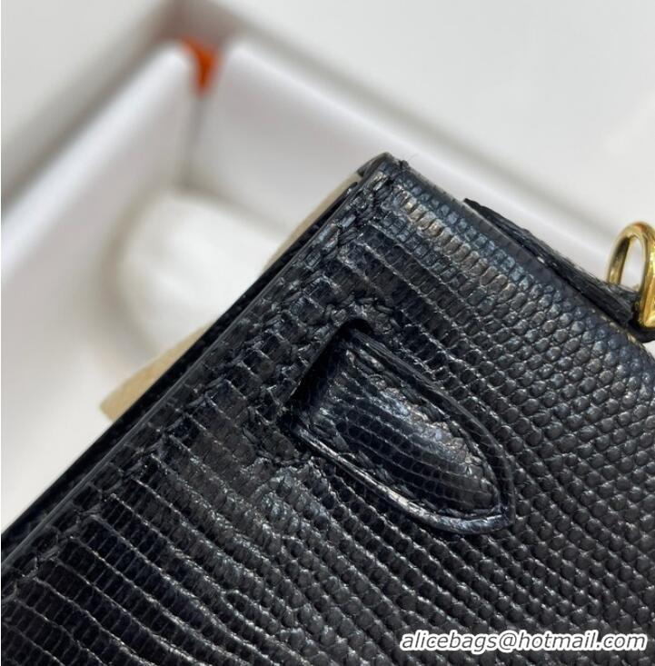 Buy Discount Hermes Kelly Shoulder Bags Original Leather KL2755 black