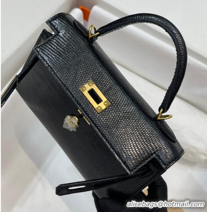 Buy Discount Hermes Kelly Shoulder Bags Original Leather KL2755 black