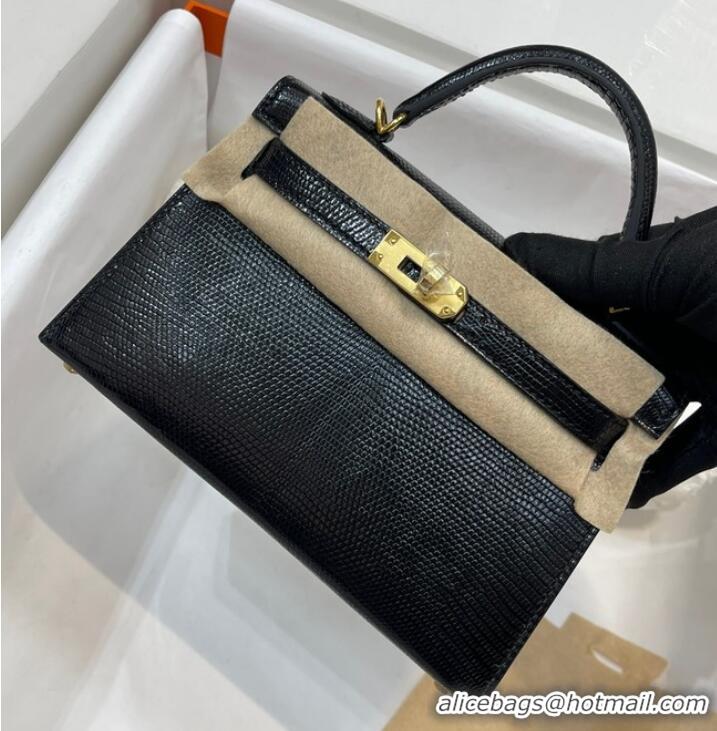 Buy Discount Hermes Kelly Shoulder Bags Original Leather KL2755 black