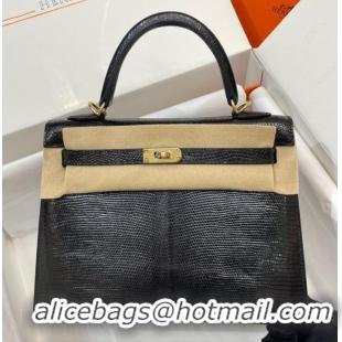 Famous Brand Hermes Kelly Shoulder Bags Original Leather KL2758 Black