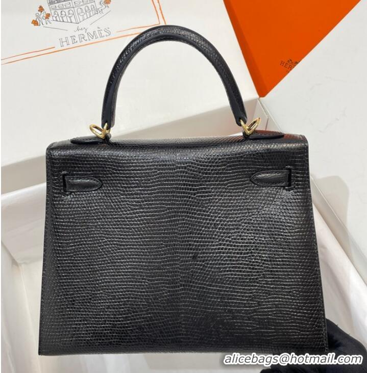 Famous Brand Hermes Kelly Shoulder Bags Original Leather KL2758 Black