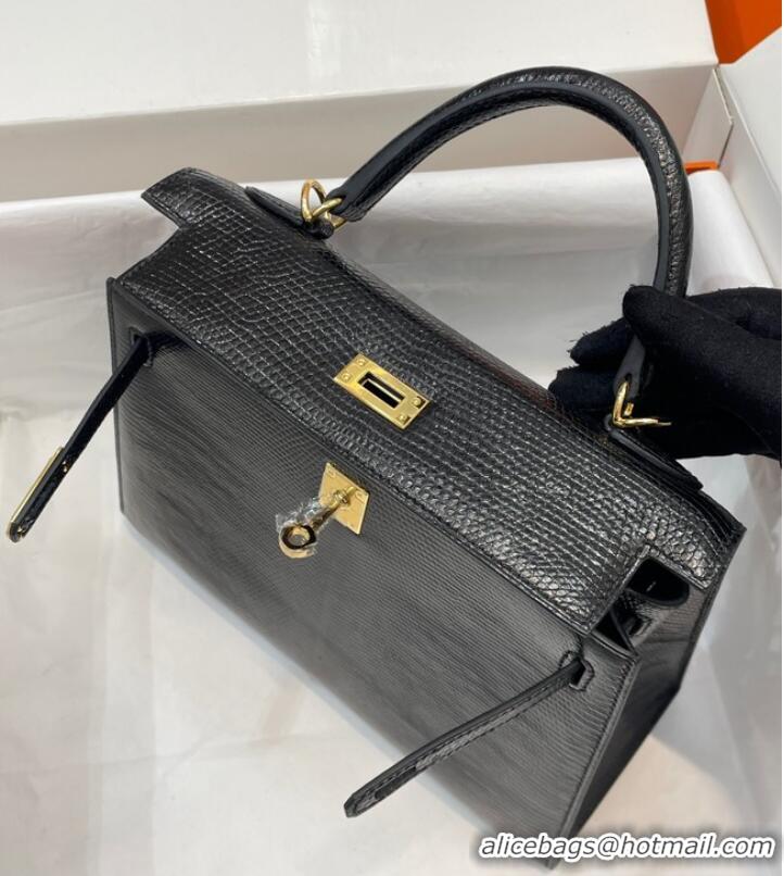 Famous Brand Hermes Kelly Shoulder Bags Original Leather KL2758 Black