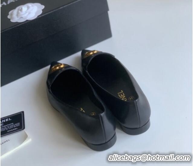 Good Quality Chanel Vintage Lambskin Ballet Flat Black 109043