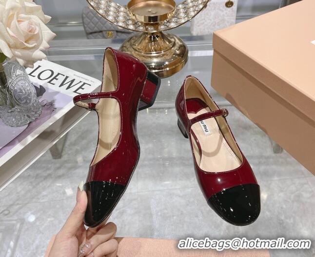 Perfect Miu Miu Patent Leather Pumps Mary Janes Red 108075