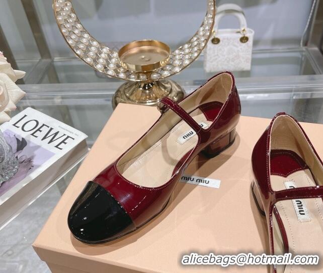 Perfect Miu Miu Patent Leather Pumps Mary Janes Red 108075