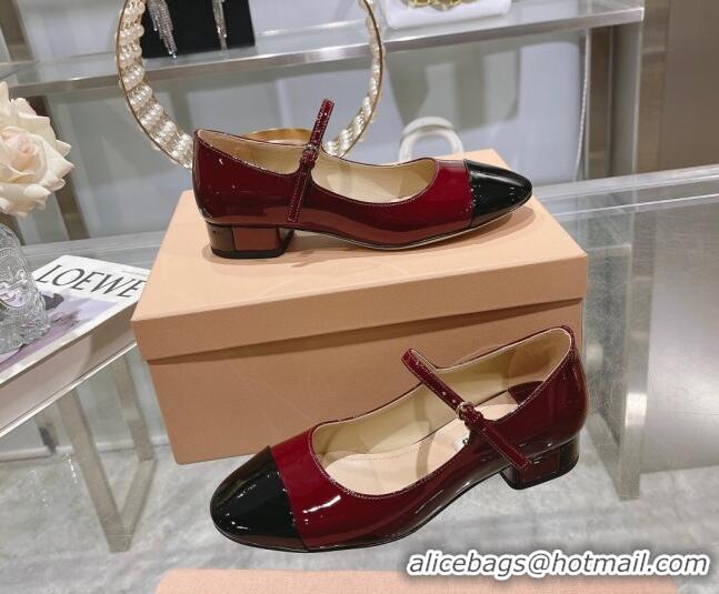 Perfect Miu Miu Patent Leather Pumps Mary Janes Red 108075