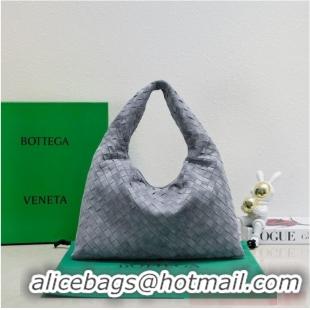 Famous Brand Bottega Veneta Small Hop Hop intrecciato suede top handle bag 763966 Thunder