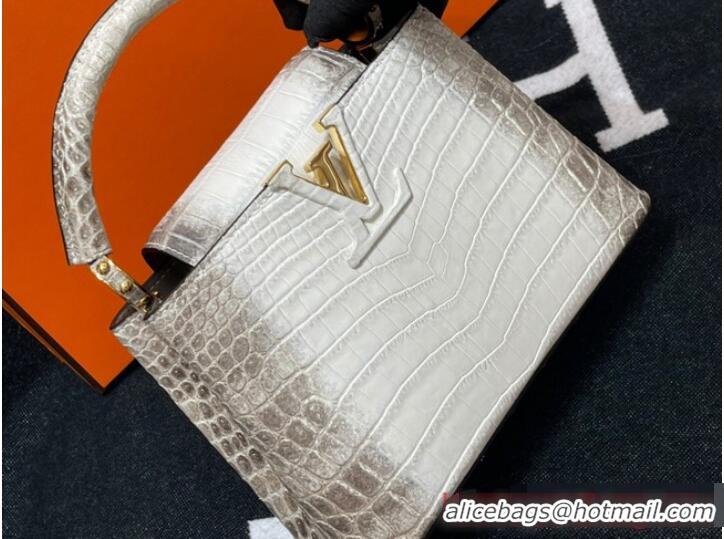 Good Product Louis Vuitton Capucines MM N93419 gray&white