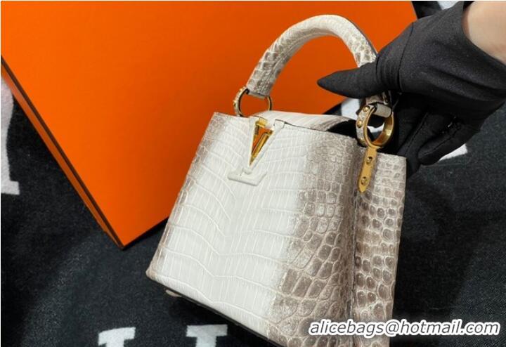 Good Product Louis Vuitton Capucines MM N93419 gray&white