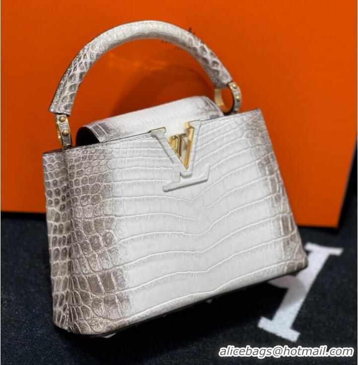 Good Product Louis Vuitton Capucines MM N93419 gray&white