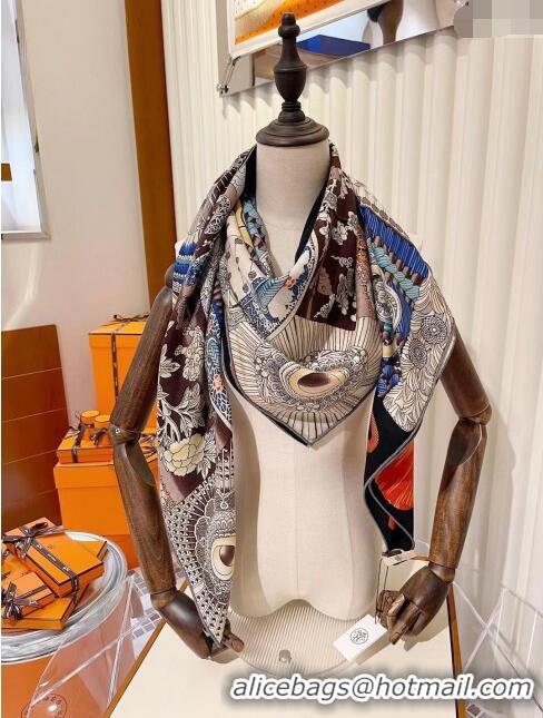 Promotional Hermes Cashmere & Silk Sqaure Shawl Scarf 140cm H1201 2024