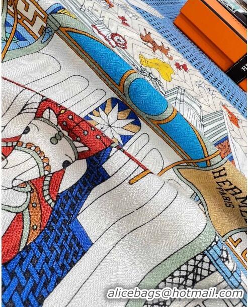 Inexpensive Hermes Cashmere & Silk Sqaure Shawl Scarf 140cm H1203 2024