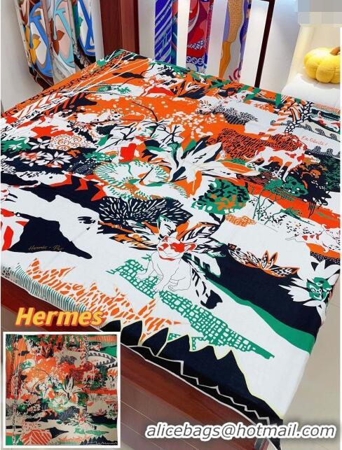 New Design Hermes Cashmere & Silk Sqaure Shawl Scarf 140cm H1204 2024