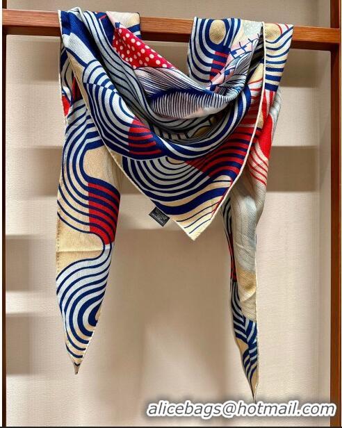 Famous Brand Hermes Cashmere & Silk Triangle Scarf H1207 2024