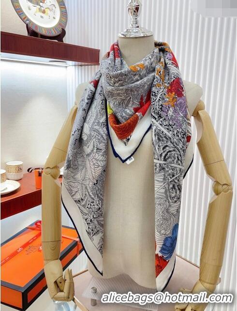 Pretty Style Hermes Cashmere & Silk Sqaure Shawl Scarf 140cm H1209 2024