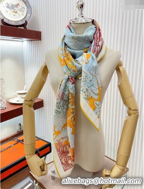 Top Quality Hermes Cashmere & Silk Sqaure Shawl Scarf 140cm H1208 2024